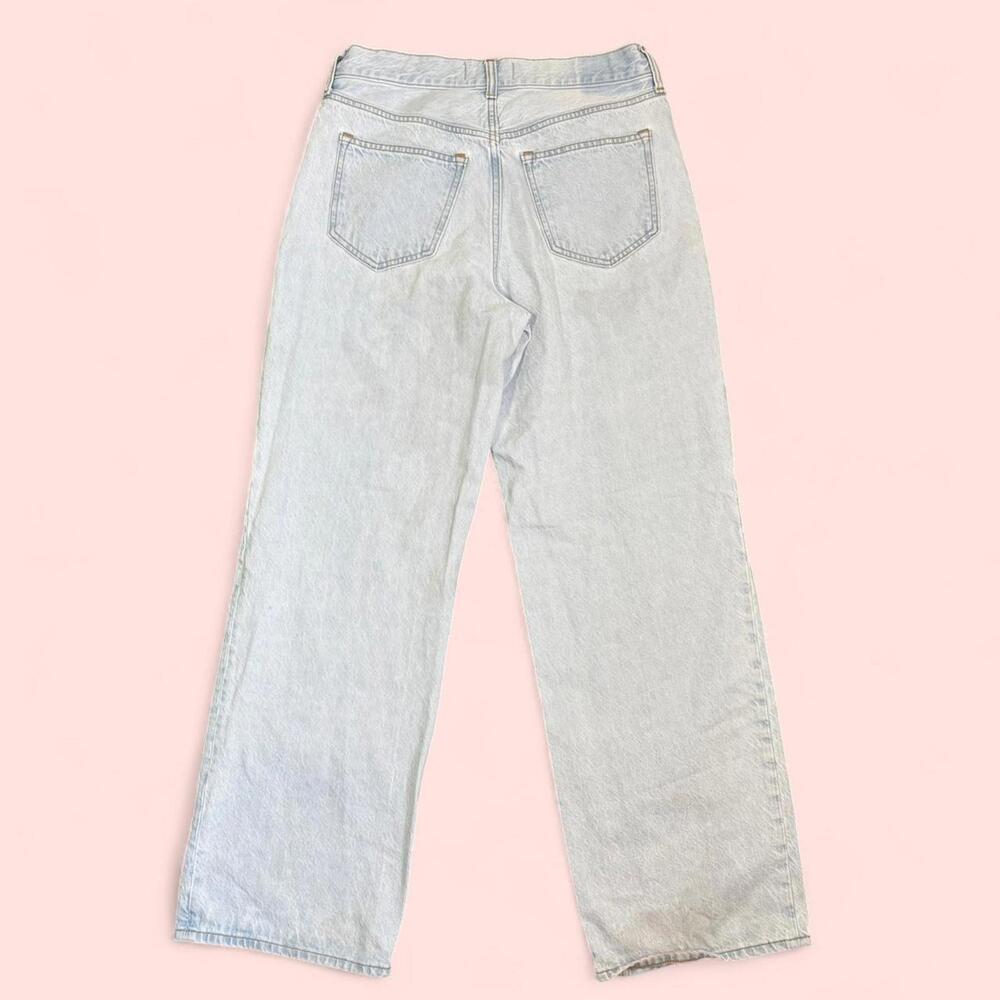 Abercrombie‎ & Fitch Size 28/6R Loose High Rise Wide Leg Flare Light Wash Jeans - Picture 8 of 8
